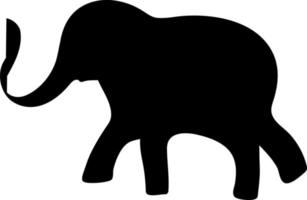 elefante silhouette illustrazione nel nero. vettore