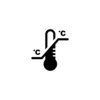 termometro semplice piatto icona vettore illustrazione