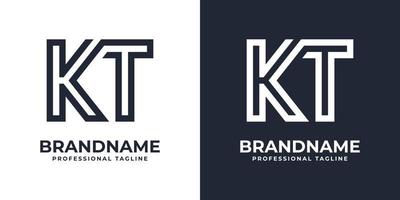 semplice kt monogramma logo, adatto per qualunque attività commerciale con kt o tk iniziale. vettore