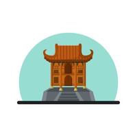 tradizionale Casa a partire dal Asia cultura architettura vettore illustrazione concettuale