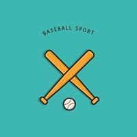 baseball sport illustrazione concetto portafortuna icona design vettore