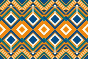 colorato geometrico etnico senza soluzione di continuità modello design per sfondo, sfondo, tessuto, tenda, tappeto, vestiario, e avvolgere. vettore