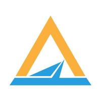 triangolo logo icona design vettore