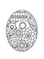 Pasqua uovo mandala colorazione pagine vettore