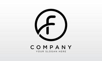 iniziale lettera f logo con cerchio forma. moderno unico creativo f logo design vettore modello.