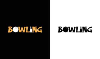 bowling citazione t camicia disegno, tipografia vettore