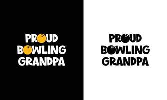 bowling citazione t camicia disegno, tipografia vettore