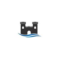 castello logo vettore icona illustrazione