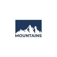 vettore montagna logo design