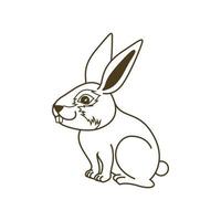 disegno dell'illustrazione dell'icona di vettore del coniglio