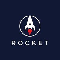 creativo e moderno razzo design logo, astronave lanciare modello. vettore