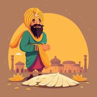 indiano personaggio nel Baisakhi vettore