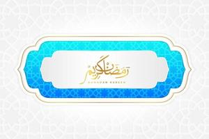 islamico ornamento sfondo con Ramadan kareem calligrafia vettore