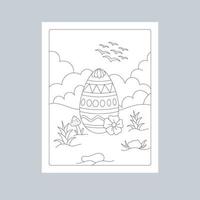 mano disegnato Pasqua sfondo linea arte illustrazione vettore