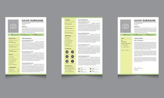 pulito moderno curriculum vitae disposizione con copertina lettera vettore design CV modello per attività commerciale lavoro applicazioni