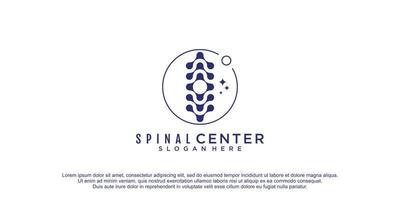 spinale cura logo con creativo unico design concetto icona vettore illustrazione