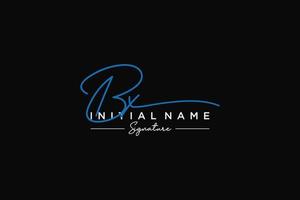 iniziale bx firma logo modello vettore. mano disegnato calligrafia lettering vettore illustrazione.