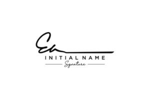 iniziale ea firma logo modello vettore. mano disegnato calligrafia lettering vettore illustrazione.