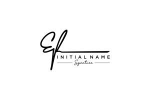 iniziale ef firma logo modello vettore. mano disegnato calligrafia lettering vettore illustrazione.