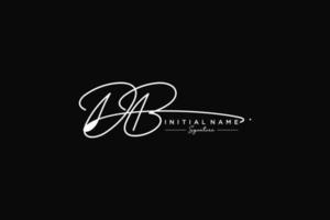 iniziale db firma logo modello vettore. mano disegnato calligrafia lettering vettore illustrazione.