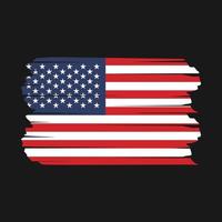 pennello bandiera americana vettore