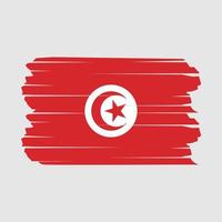 pennello bandiera tunisia vettore