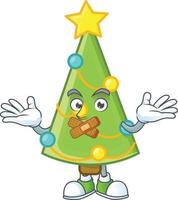 Natale albero decorazione cartone animato vettore