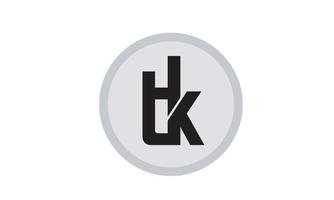alfabeto lettere iniziali monogramma logo hk, kh, h e k vettore