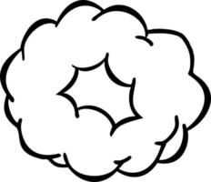 cartone animato discorso bolla, montatura di Fumo o vapore, i fumetti dialogo nube. comico libro aria vento tempesta soffio esplosione isolato icona vettore