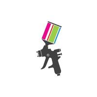 spray pistola dipingere logo icona vettore illustrazione