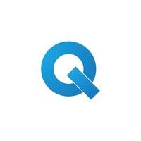 q lettera onda logo vettore