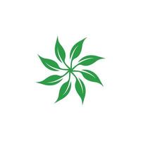 logo foglia verde vettore