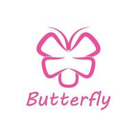 logo della farfalla di bellezza vettore