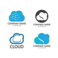 vettore logo cloud