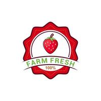 fragola frutta logo vettore modello