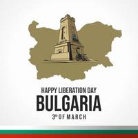 illustrazione di contento liberazione giorno Bulgaria vettore
