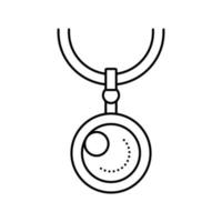 illustrazione vettoriale dell'icona della linea di gioielli pendenti