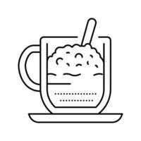 illustrazione vettoriale dell'icona della linea del caffè cappuccino