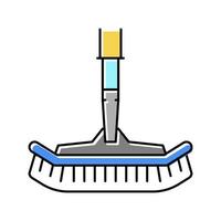 illustrazione vettoriale dell'icona del colore della spazzola della piscina a vuoto