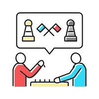 illustrazione vettoriale dell'icona del colore del giocatore di gioco di scacchi