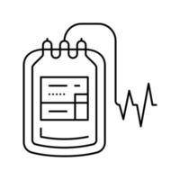 donare sangue pacchetto icona linea illustrazione vettoriale
