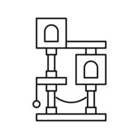 illustrazione vettoriale dell'icona della linea dell'albero del gatto