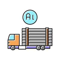 trasporto e consegna produzione di alluminio icona colore illustrazione vettoriale