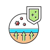 illustrazione vettoriale dell'icona del colore dell'immunità passiva