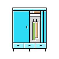 illustrazione vettoriale dell'icona del colore dei mobili dell'armadio