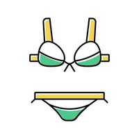 illustrazione vettoriale dell'icona del colore del bikini del costume da bagno