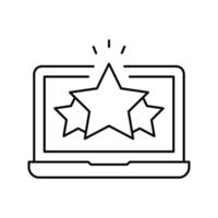 illustrazione vettoriale dell'icona della linea di feedback della testimonianza