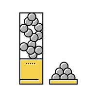 proiettile shortgun con illustrazione vettoriale dell'icona del colore dei nuclei delle sfere