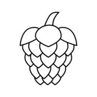 luppolo birra produzione linea icona vettore illustrazione