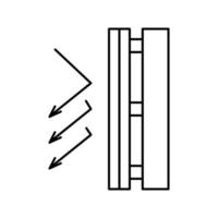 illustrazione vettoriale dell'icona della linea dello strato antivento